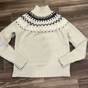 Greylin Fair isle Light Green Turtleneck Sweater size S